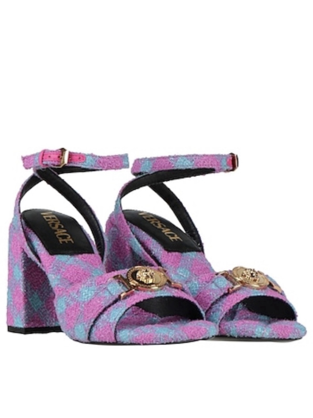 New Versace Medusa Tweed Pumps 36